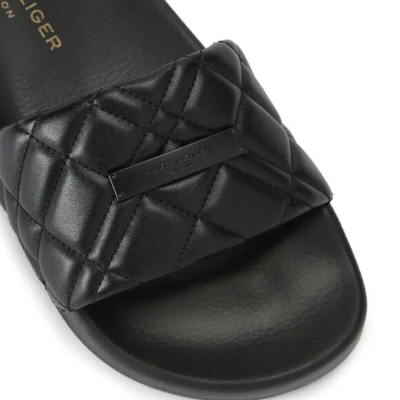 Kurt Geiger London Brixton Drench Plate Slide Sandal- Black - Picture 5 of 12